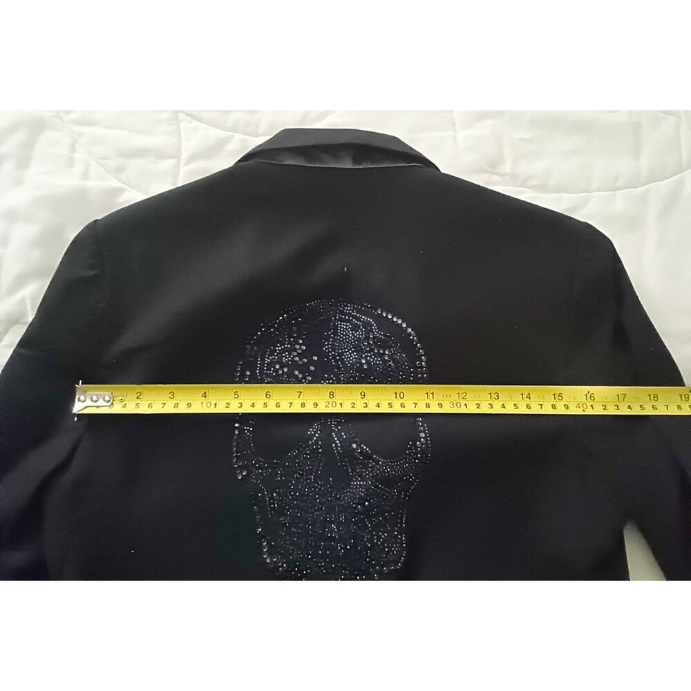 Zadig & Voltaire - Women's Encrusted Skull Blazer in Black + Blue Skull, Large - Picture 14 of 14